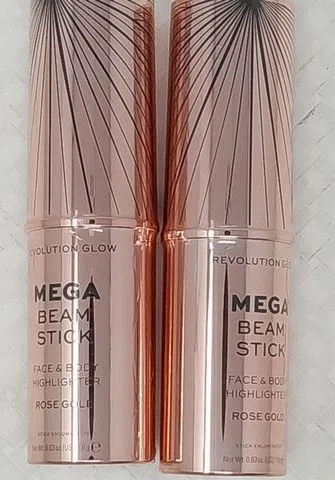 ✨ Glow On! Revolution Glow Mega Beam Stick Highlighter – Rose Gold, Case Packed  (72 Units)