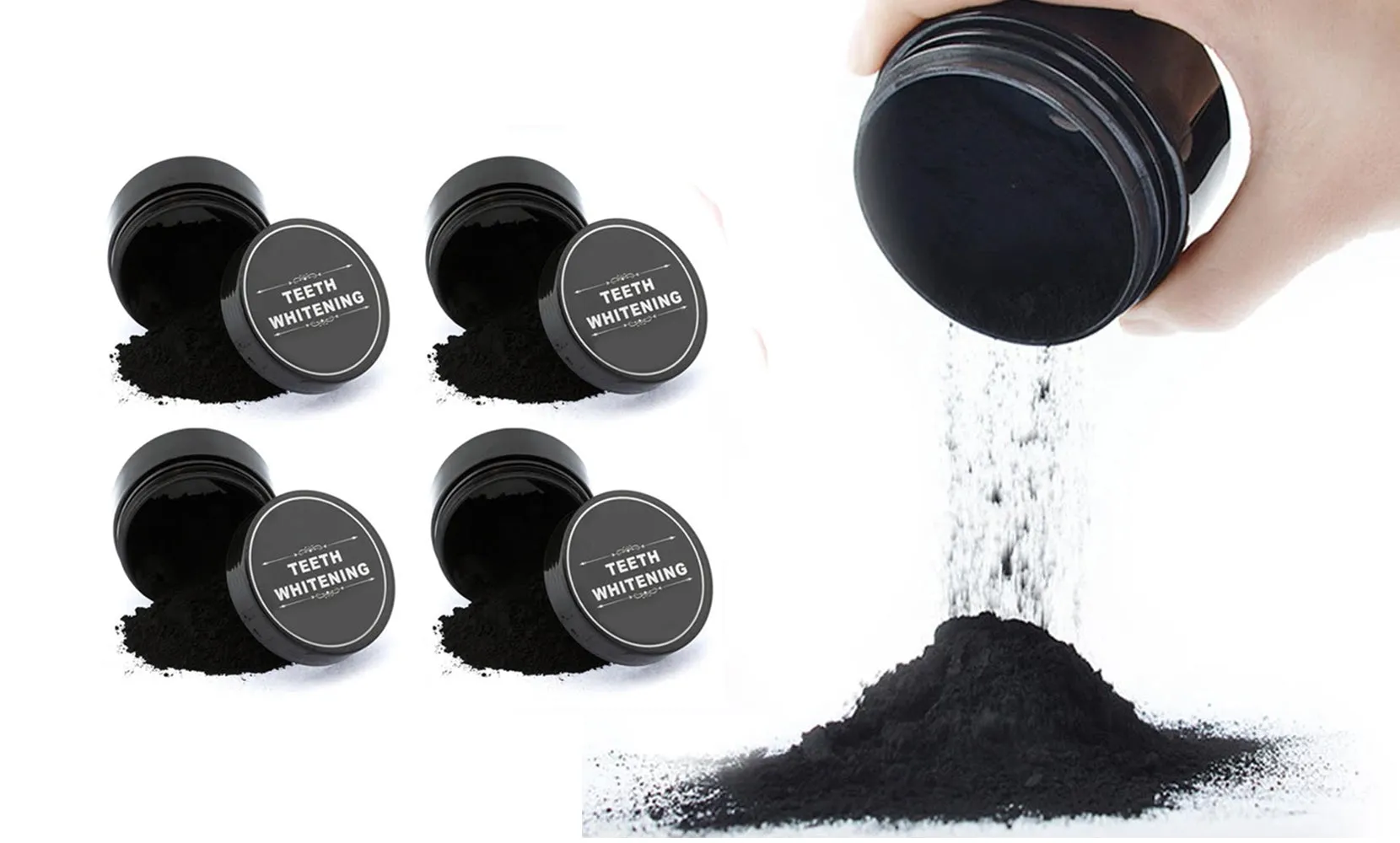 100% Natural Charcoal Teeth Whitening Powder