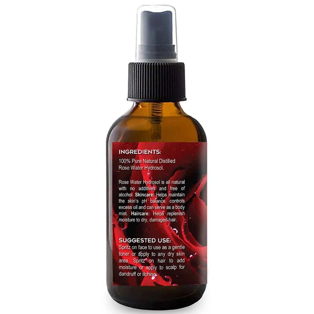 100% Pure Rose Water 4oz