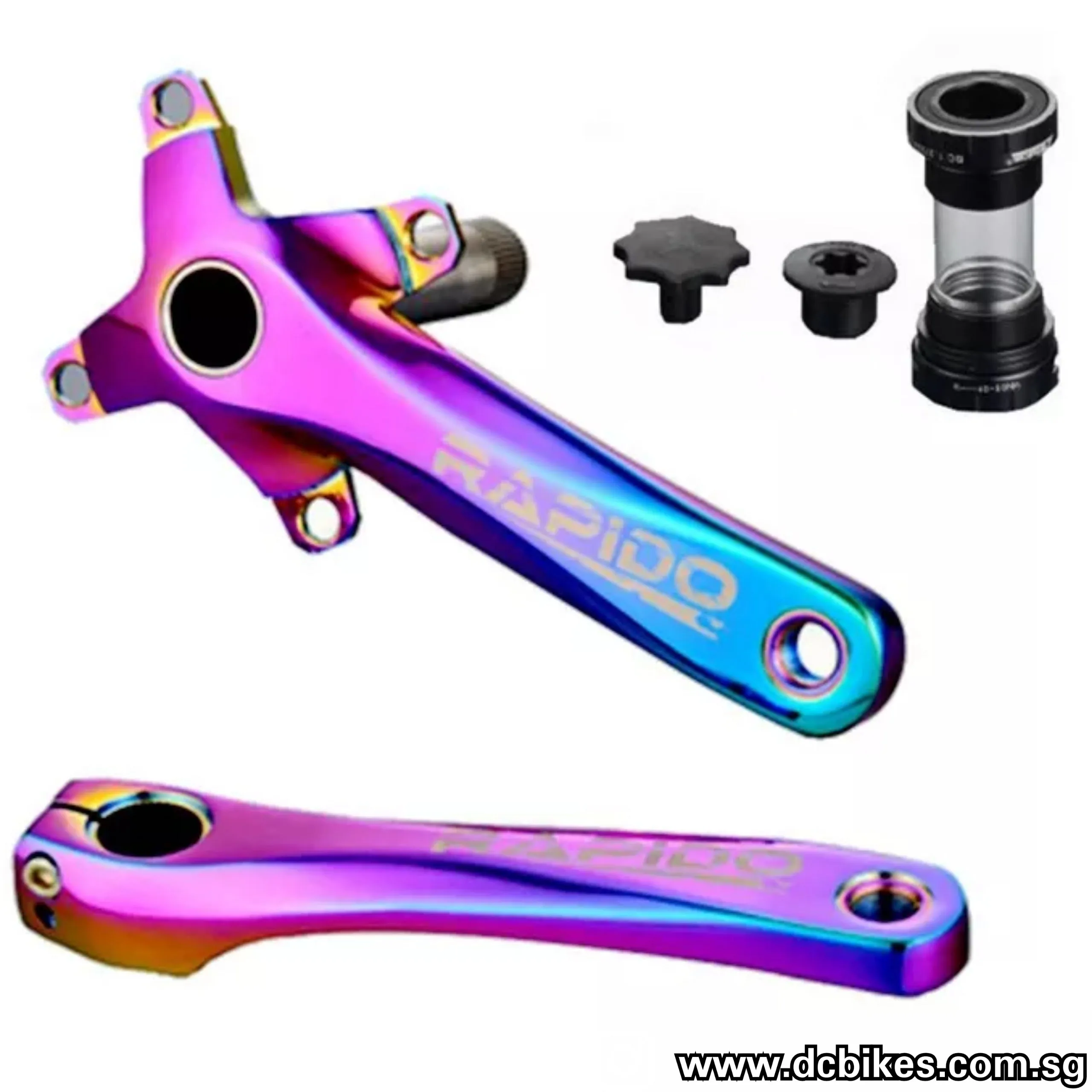 104bcd Oil Slick 24mm Hollowtech MTB Road Crank Arms   68mm | 73mm BSA Threaded Bottom Bracket BB