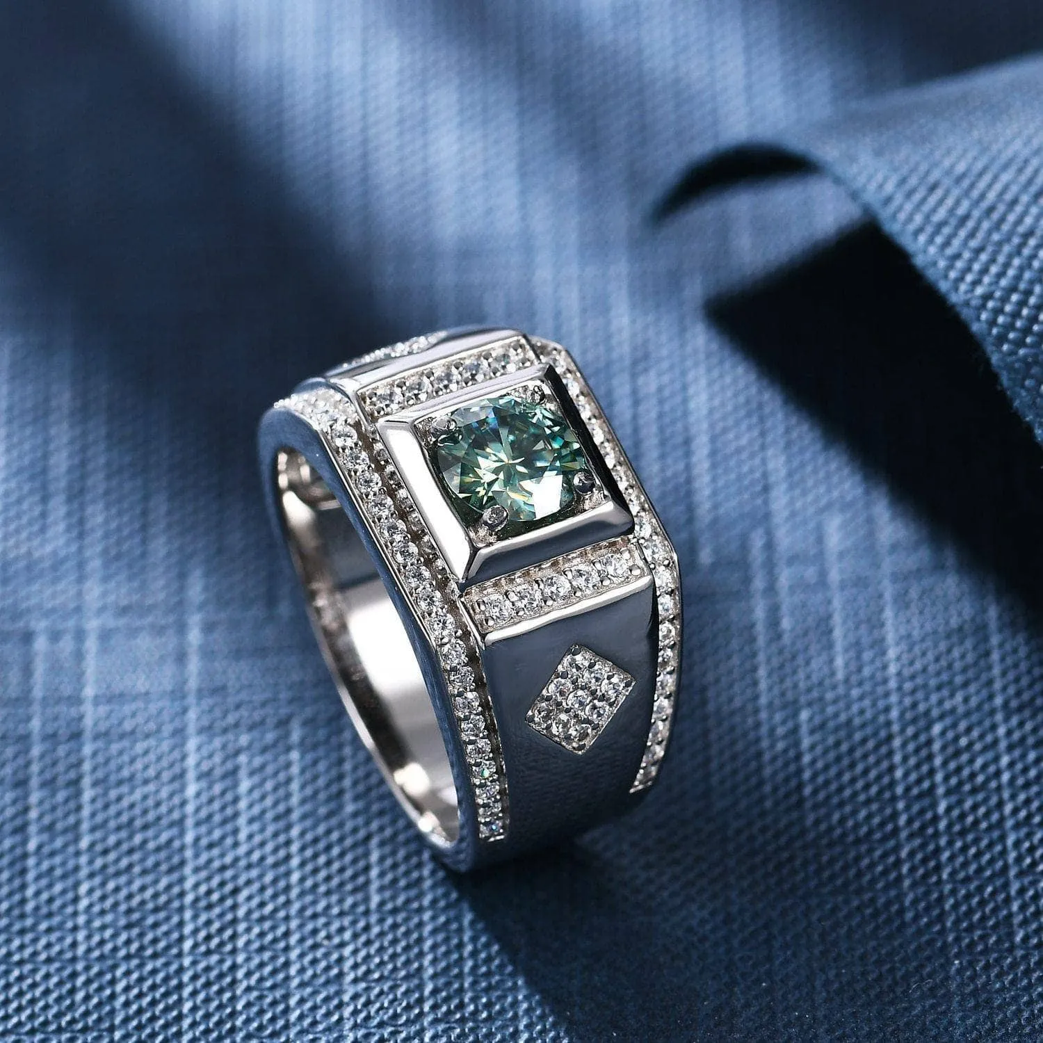 1.0ct Round Diamond Channel Men's Ring
