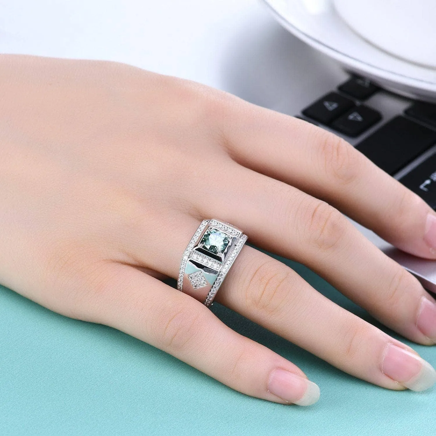 1.0ct Round Diamond Channel Men's Ring