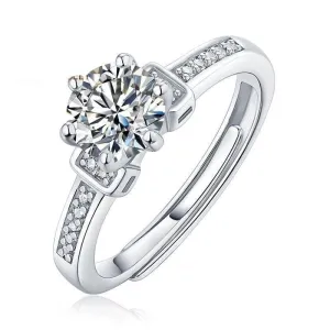 1.0Ct VVS1 6 Prong Diamond Twinkle Stone Adjustable Engagement Ring
