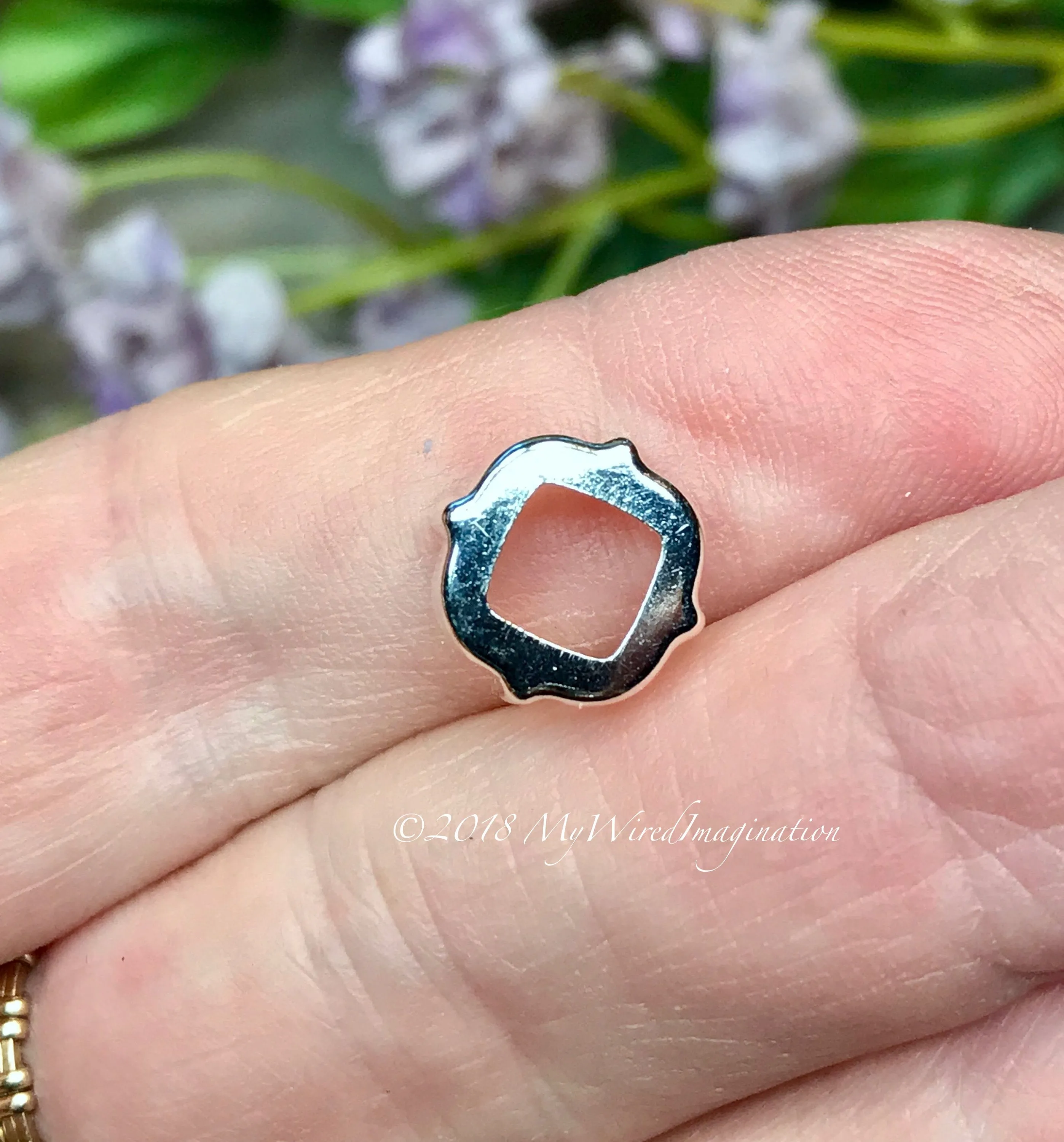 10mm 4470 Setting, SOLID Sterling Silver Setting, 925 Setting, for 10mm Cushion Cut Stones