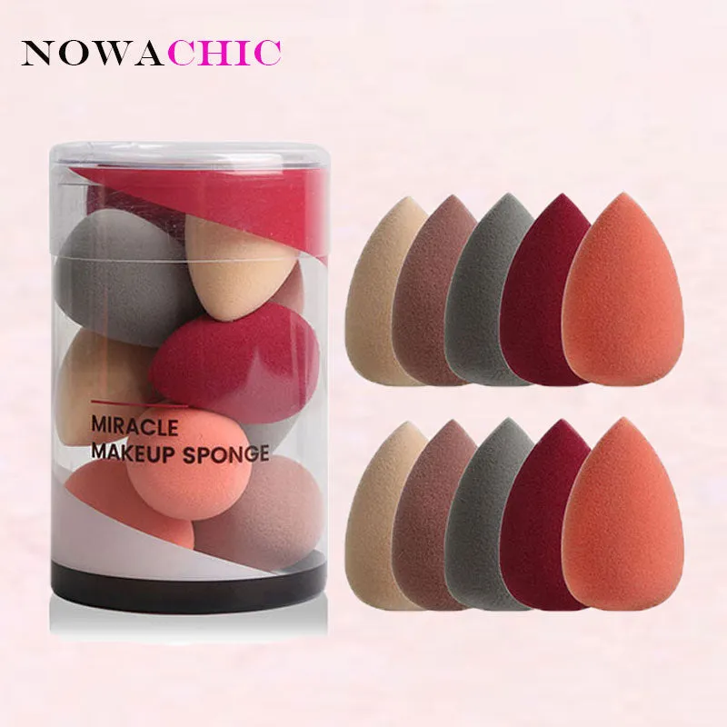 10pcs Mini Makeup Sponge Beauty Sponge Blender Set Foundation Blending Sponges