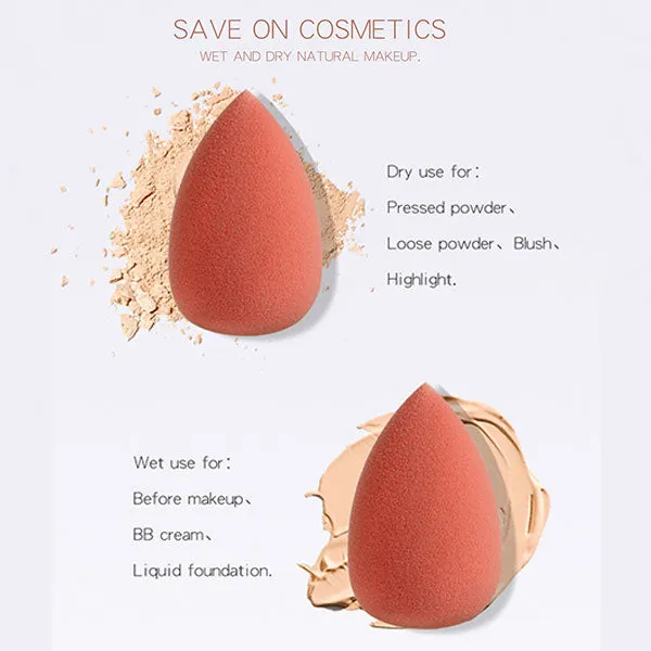 10pcs Mini Makeup Sponge Beauty Sponge Blender Set Foundation Blending Sponges