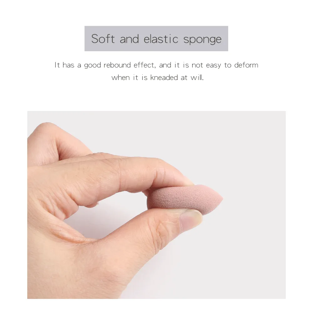10pcs Mini Makeup Sponge Beauty Sponge Blender Set Foundation Blending Sponges