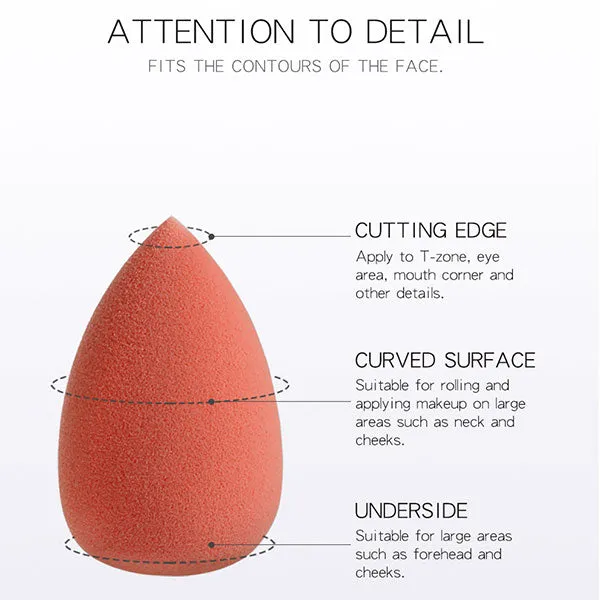 10pcs Mini Makeup Sponge Beauty Sponge Blender Set Foundation Blending Sponges