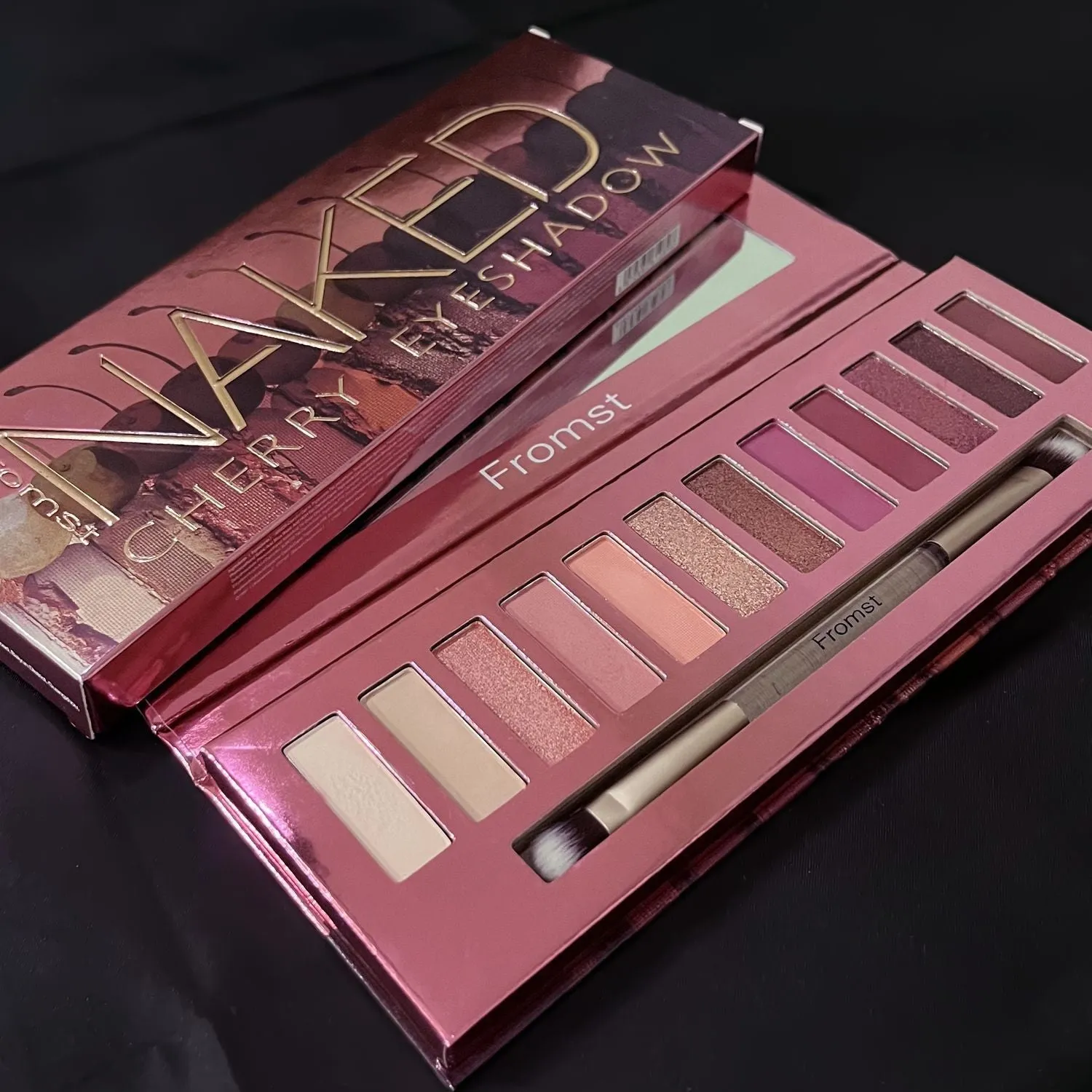 12-Color Cherry Matte & Pearlescent Shimmer Eyeshadow Palette