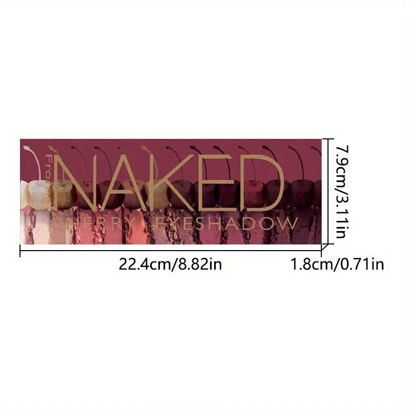 12-Color Cherry Matte & Pearlescent Shimmer Eyeshadow Palette