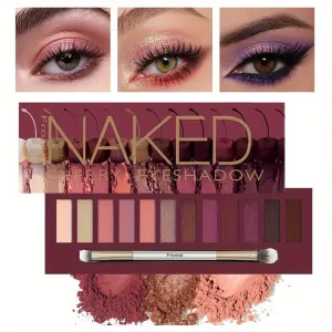 12-Color Cherry Matte & Pearlescent Shimmer Eyeshadow Palette