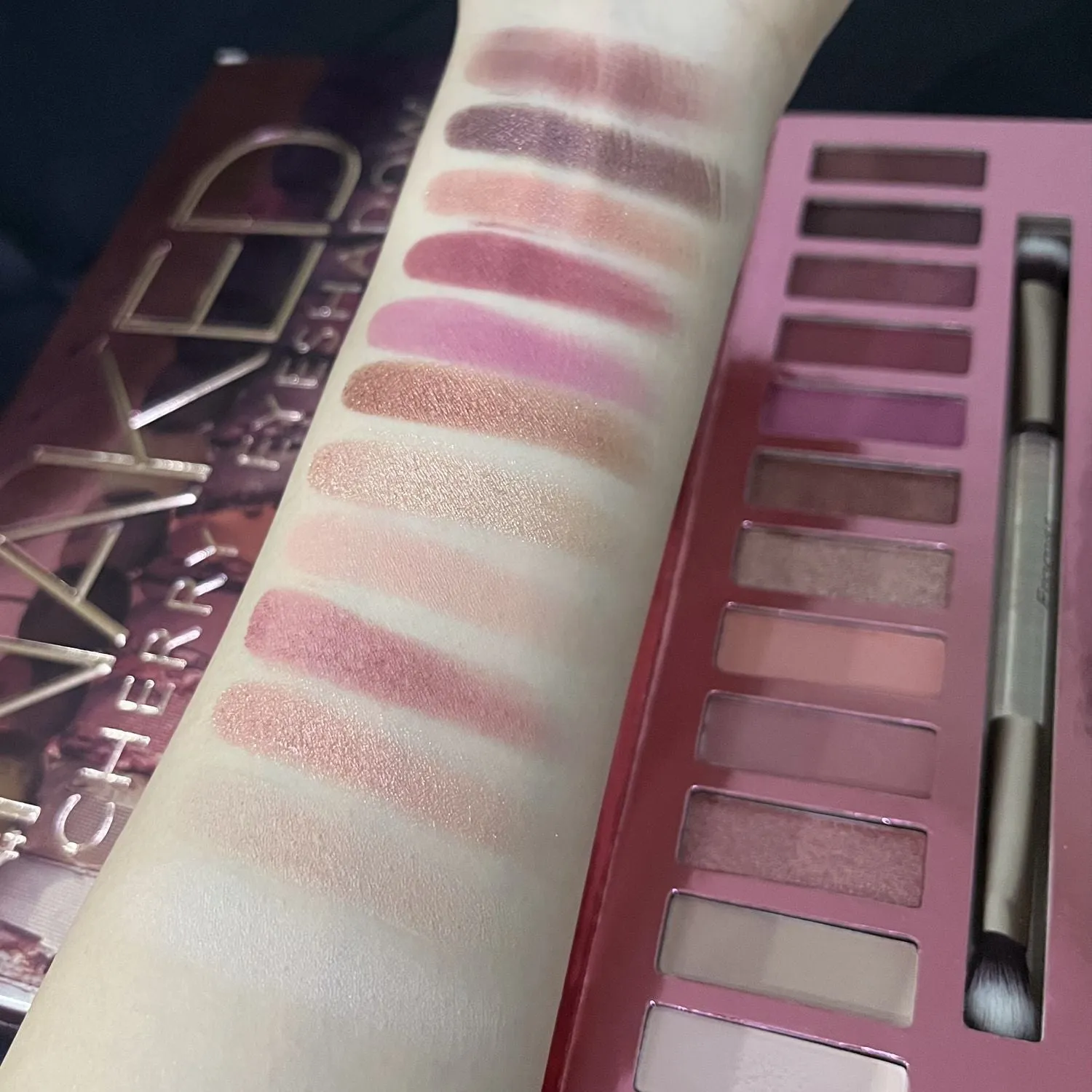 12-Color Cherry Matte & Pearlescent Shimmer Eyeshadow Palette