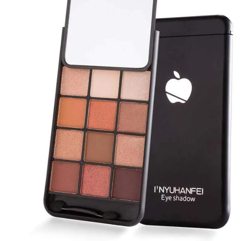12 Color Matte Eyeshadow Palette Pressed Shimmer Phone
