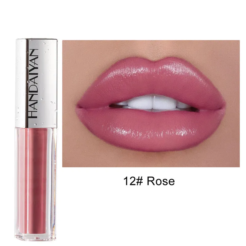12 colors of waterproof long-lasting wet lip gloss