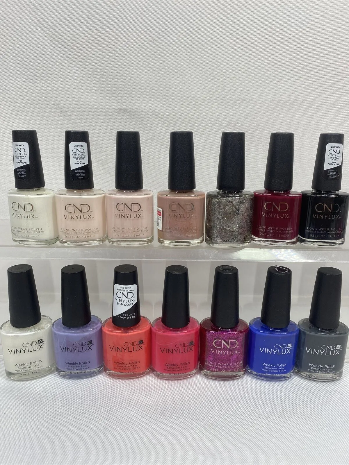 (14) CND Vinyl Lux Weekly & Long Wear Nail Polish No Repeats Bulk Lot VINYLUX