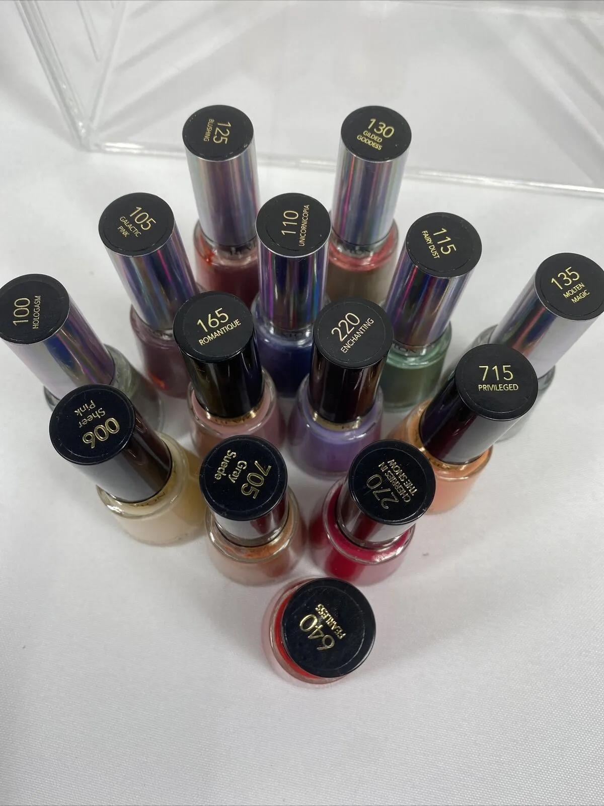 (14) revlon Super Lustrous Nail Enamel Polish No Repeats Bulk Lot HoloChrome
