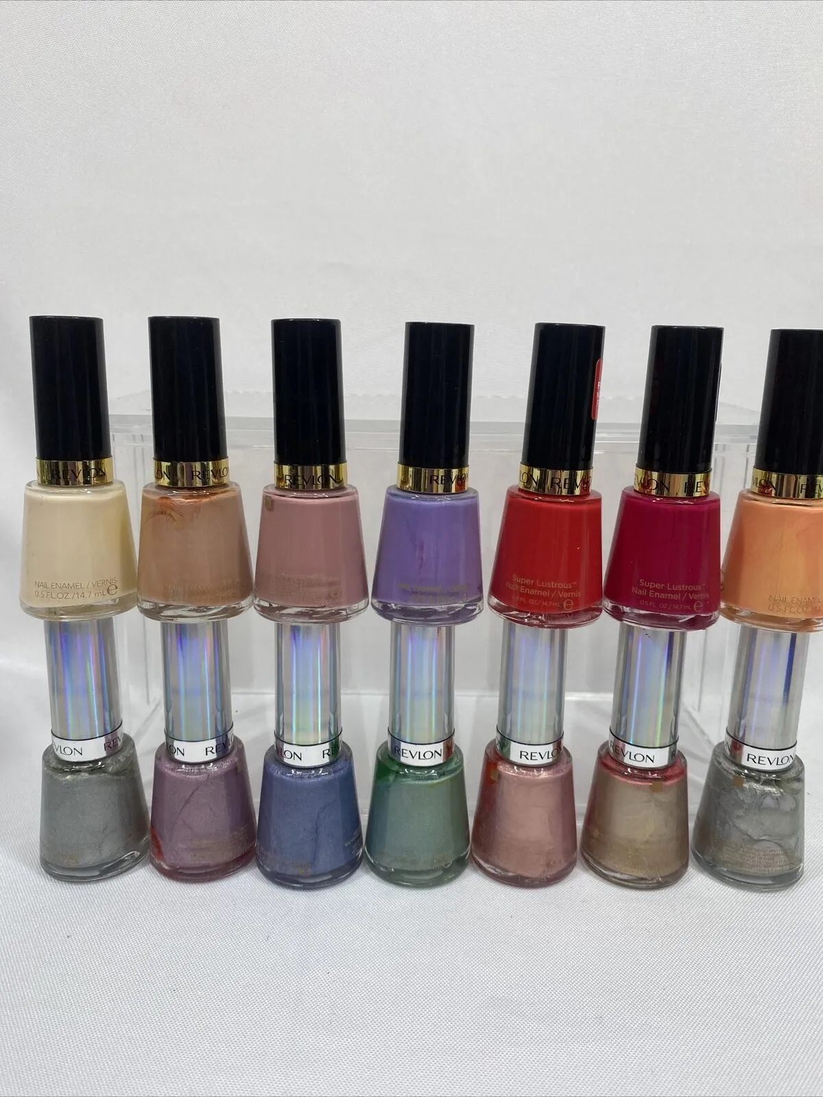 (14) revlon Super Lustrous Nail Enamel Polish No Repeats Bulk Lot HoloChrome