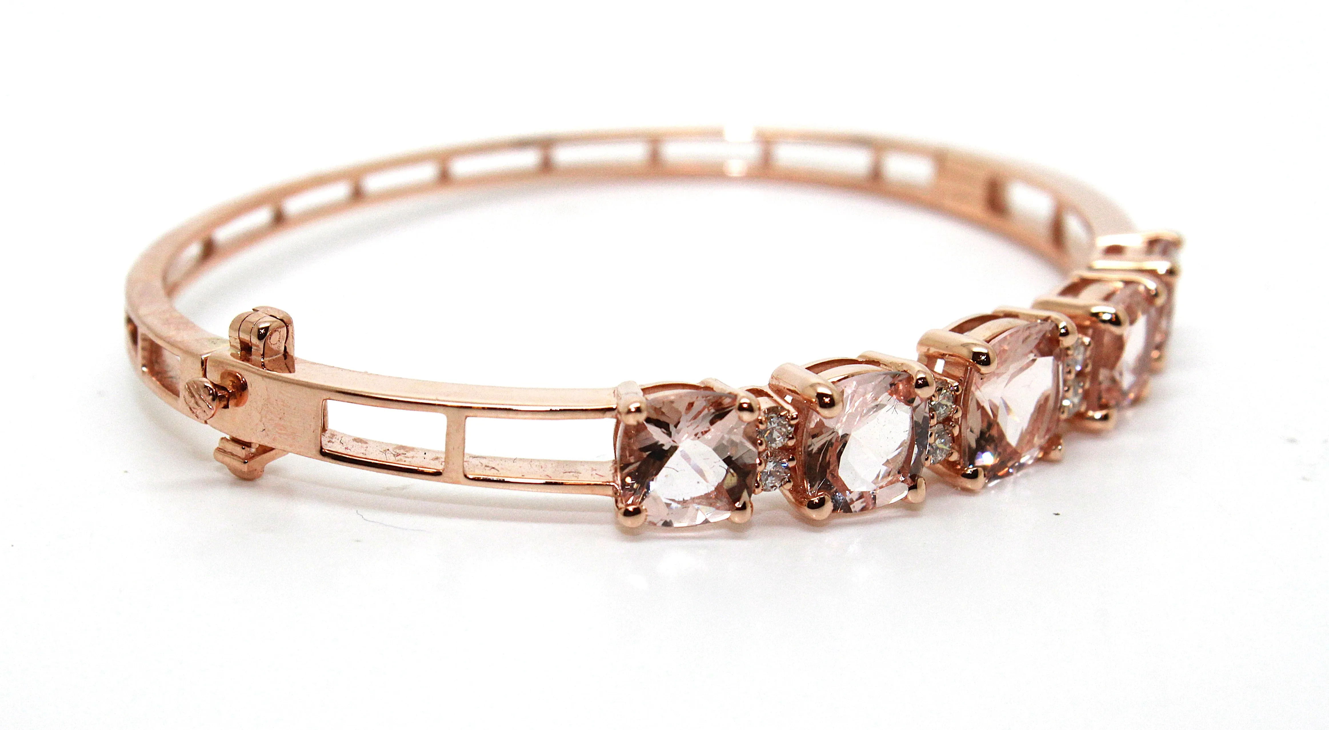 14k Rose Gold Morganite Bangle Ad No. 3045
