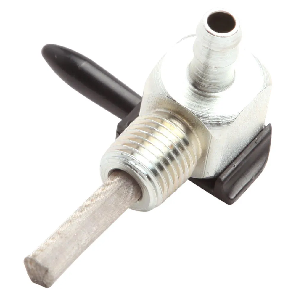 1/4" NPT Petcock - 90 Degree With Filter Screen- Black