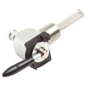 1/4" NPT Petcock - 90 Degree With Filter Screen- Black