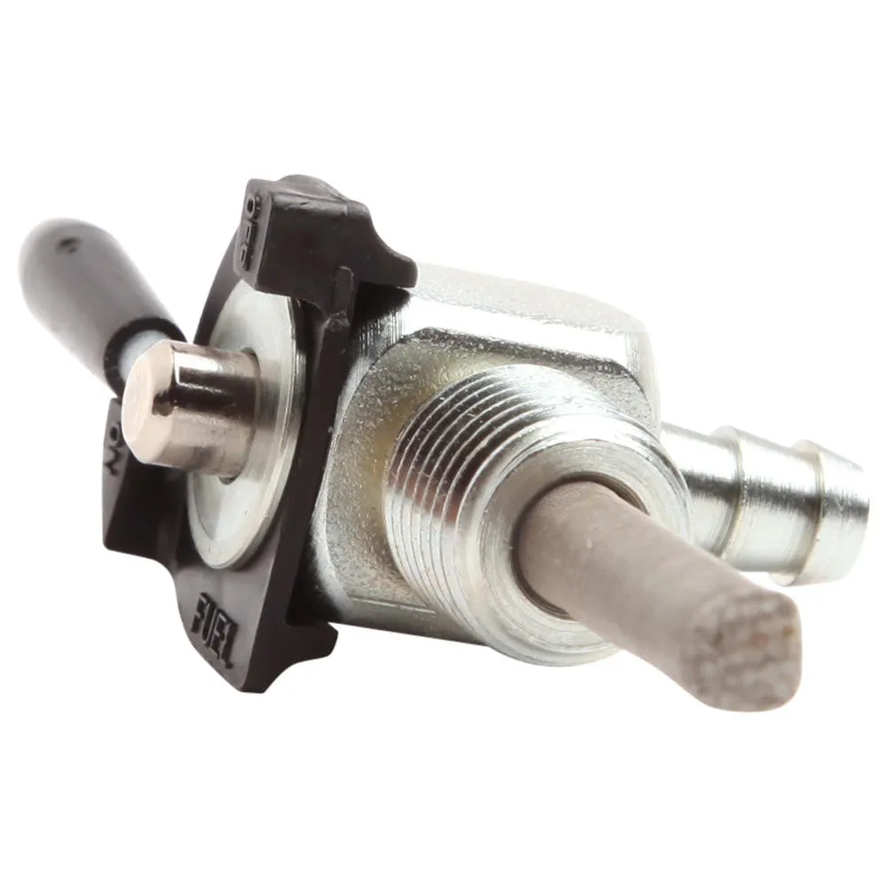 1/4" NPT Petcock - 90 Degree With Filter Screen- Black