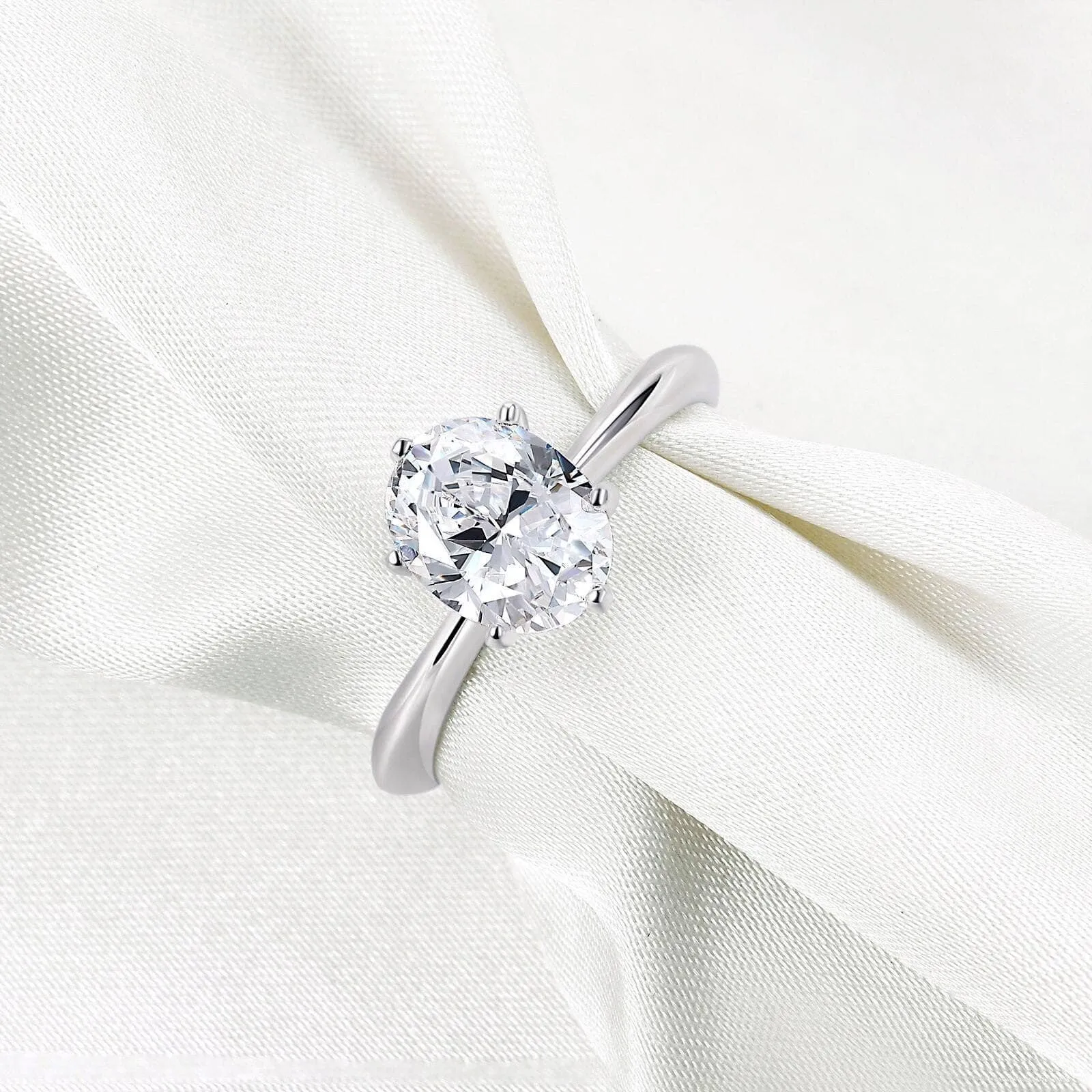 1.5ct Oval Cut Created Diamond Engagement Ring