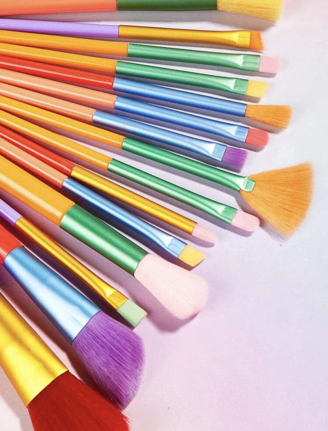 15PCS Colorful Makeup Brush Set