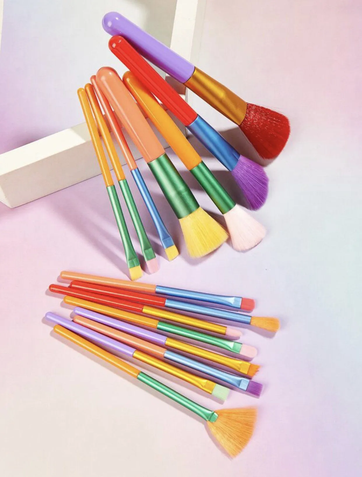 15PCS Colorful Makeup Brush Set