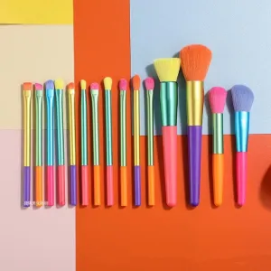 15PCS Colorful Makeup Brush Set