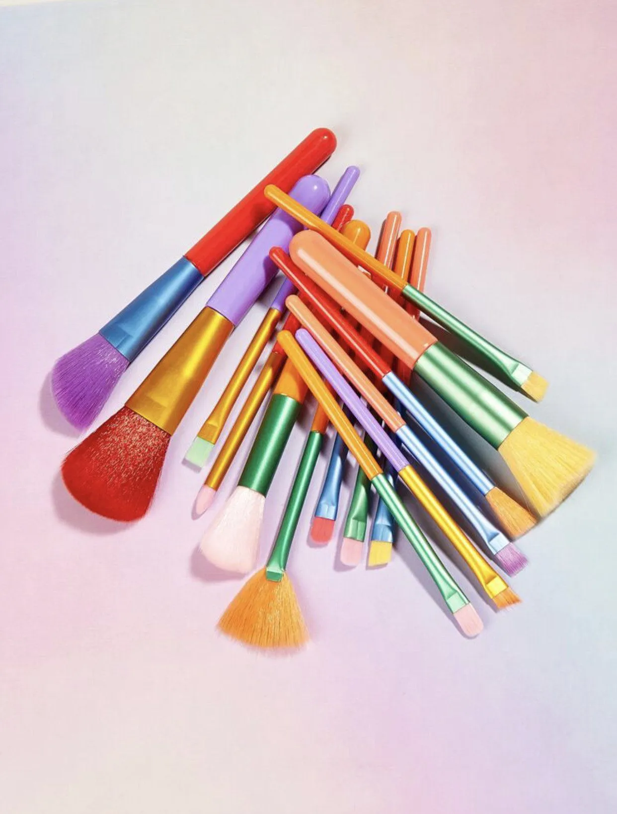15PCS Colorful Makeup Brush Set