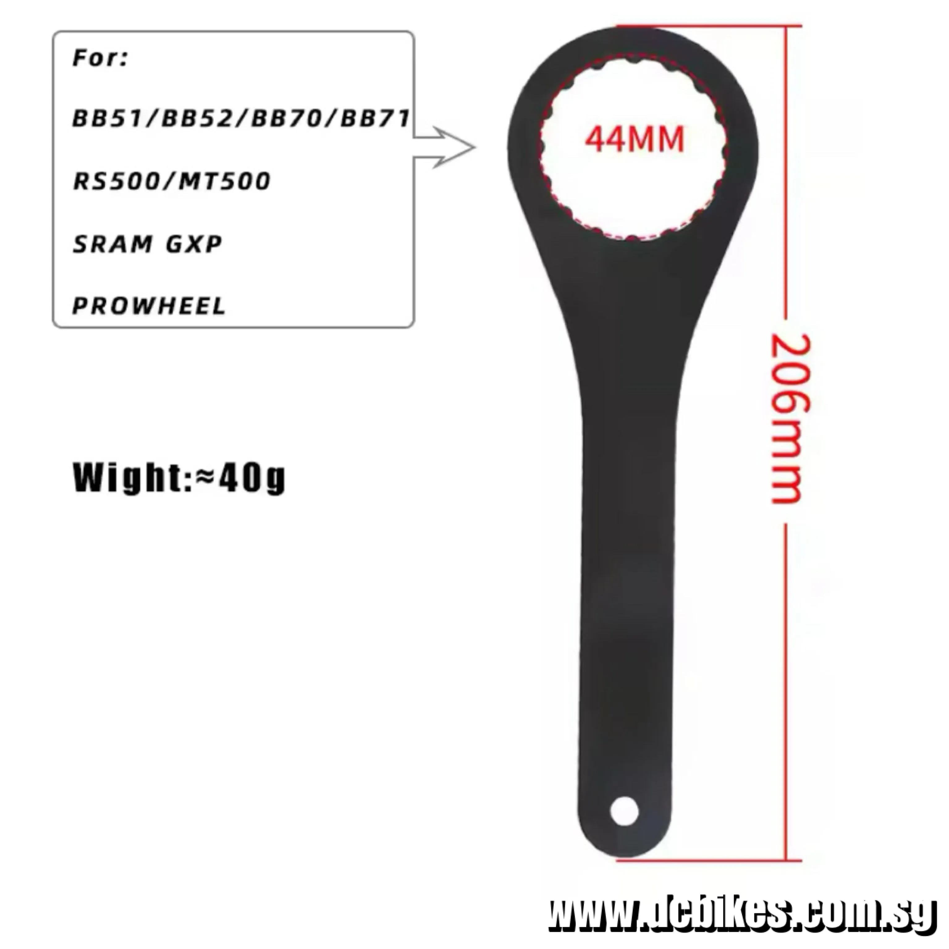 16 Notch 44mm OD Centerlock Disc Ring Wrench For Shimano Bottom Bracket BB T47 Tool