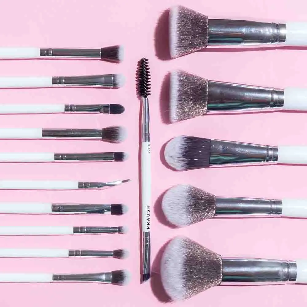 16 Pcs Professional Makeup Brush Set (Face   Eyes) with FREE Marble Makeup Pouch