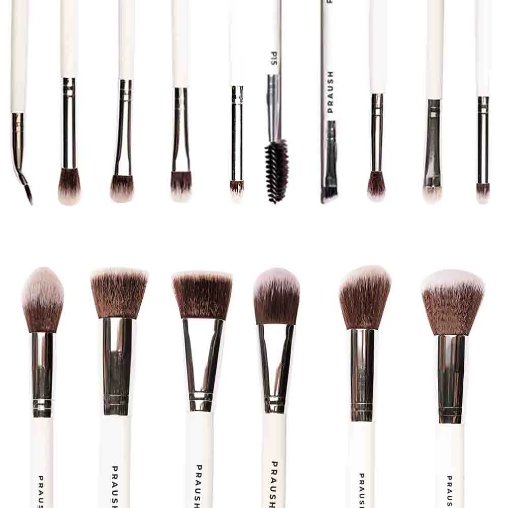 16 Pcs Professional Makeup Brush Set (Face   Eyes) with FREE Marble Makeup Pouch