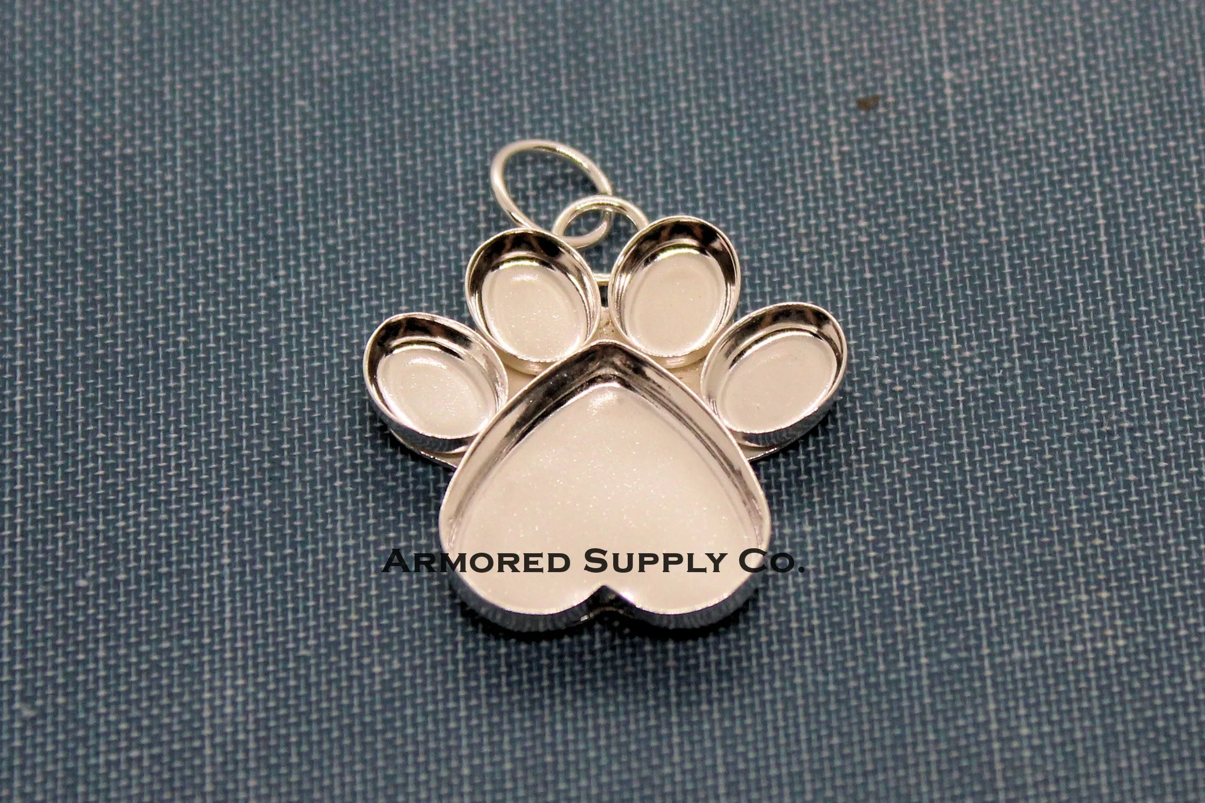 16mm Pet Paw Bezel Pendant Blank Setting