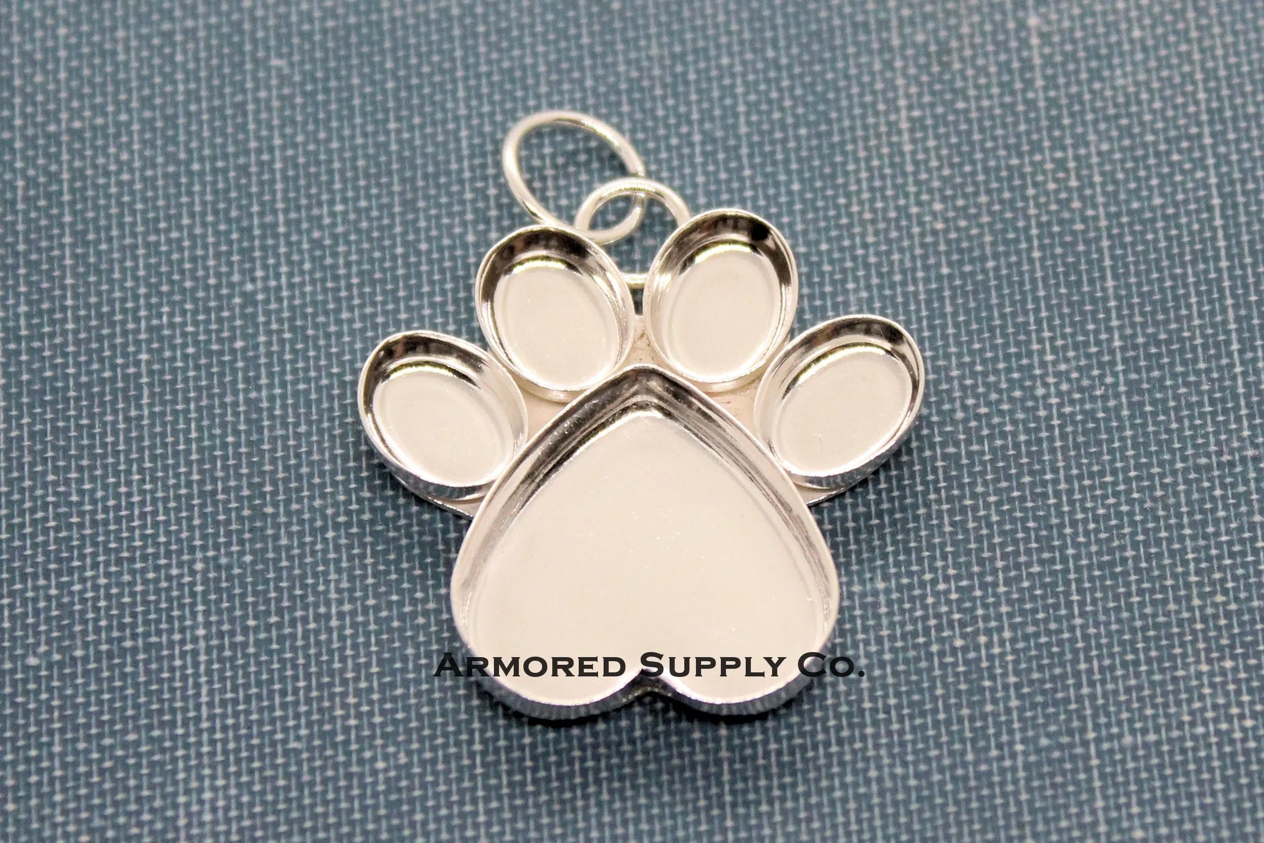 16mm Pet Paw Bezel Pendant Blank Setting