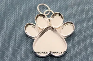 16mm Pet Paw Bezel Pendant Blank Setting