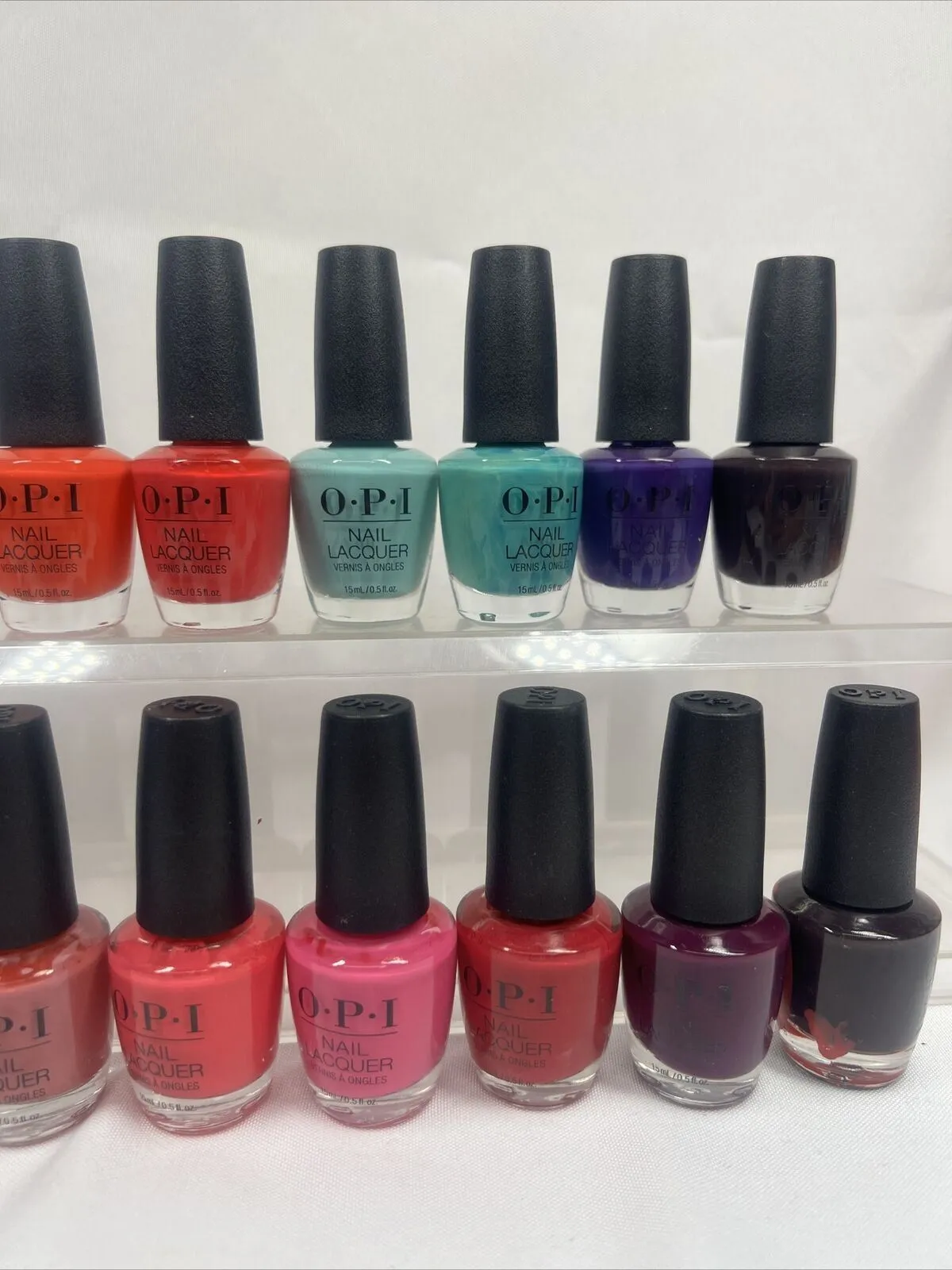 (18) OPI Nail Polish LACQUER  Color No Repeats O P I Nude Pink Red Blue Bulk Lot