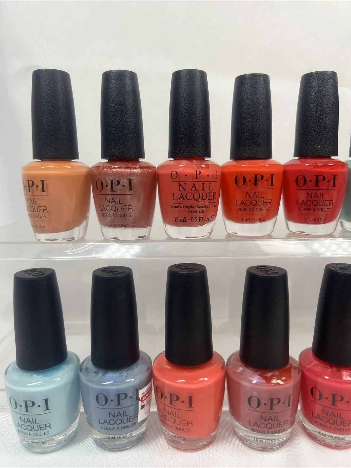 (18) OPI Nail Polish LACQUER  Color No Repeats O P I Nude Pink Red Blue Bulk Lot