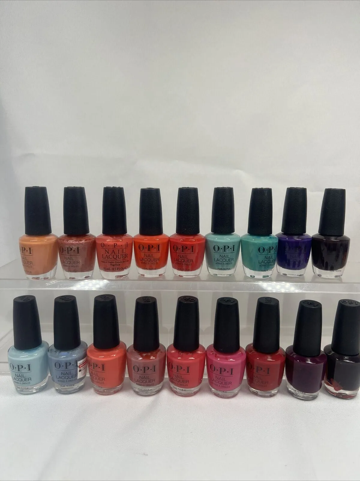 (18) OPI Nail Polish LACQUER  Color No Repeats O P I Nude Pink Red Blue Bulk Lot