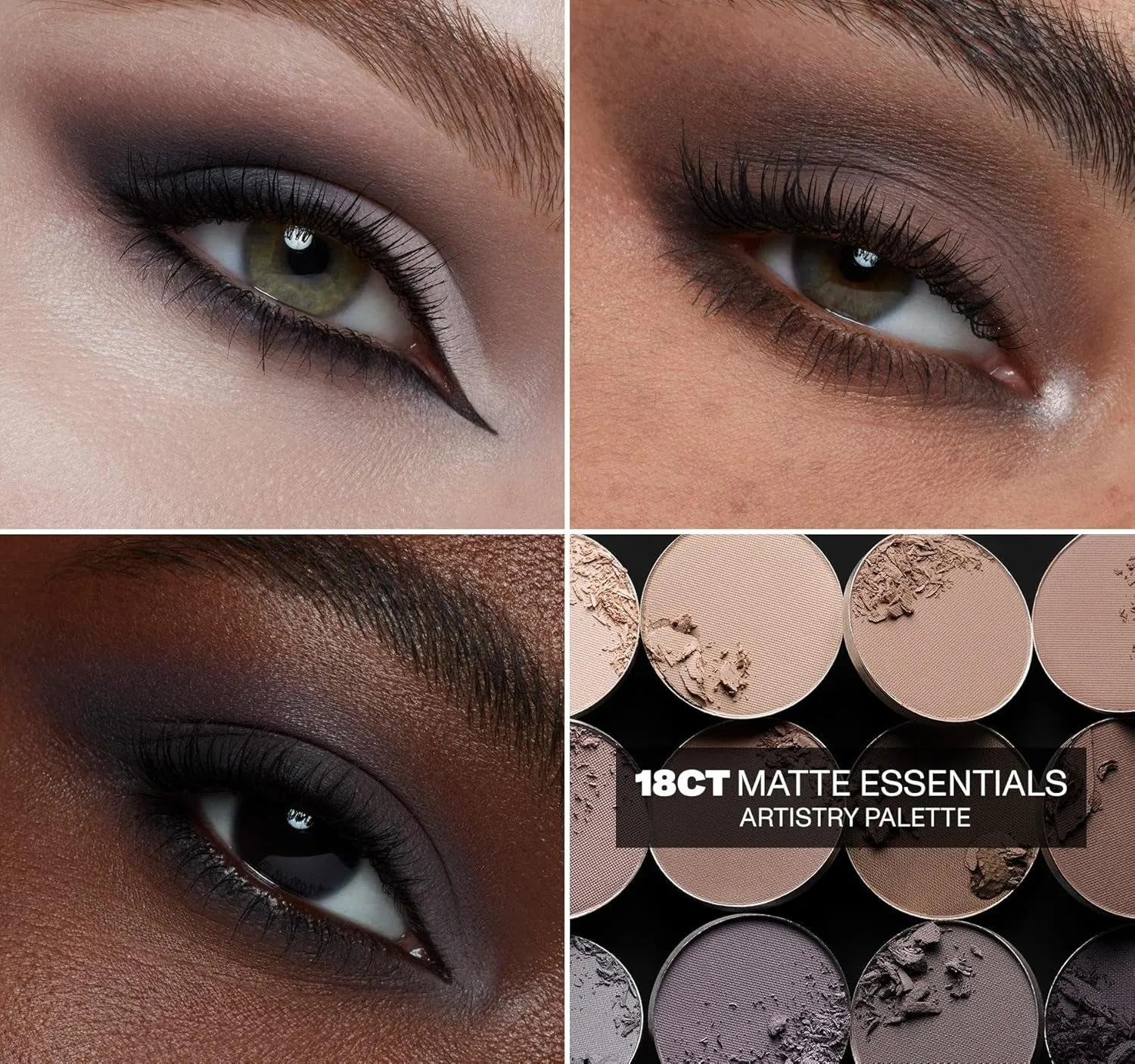 18CT Makeup Palette - Matte Essentials Artistry Palette with Cool-Toned, All Matte Shades - Made to Build, Blend & Layer Flawlessly for Everyday, Versatile Makeup Looks (0.68 Oz)