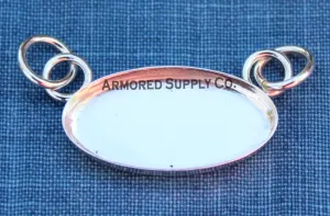 18x9mm Oval Bezel Double Bail Pendant Blank Mounting