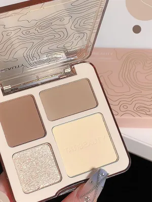 1Pc Long-Wearing Waterproof 4-Color Face Contour Palette