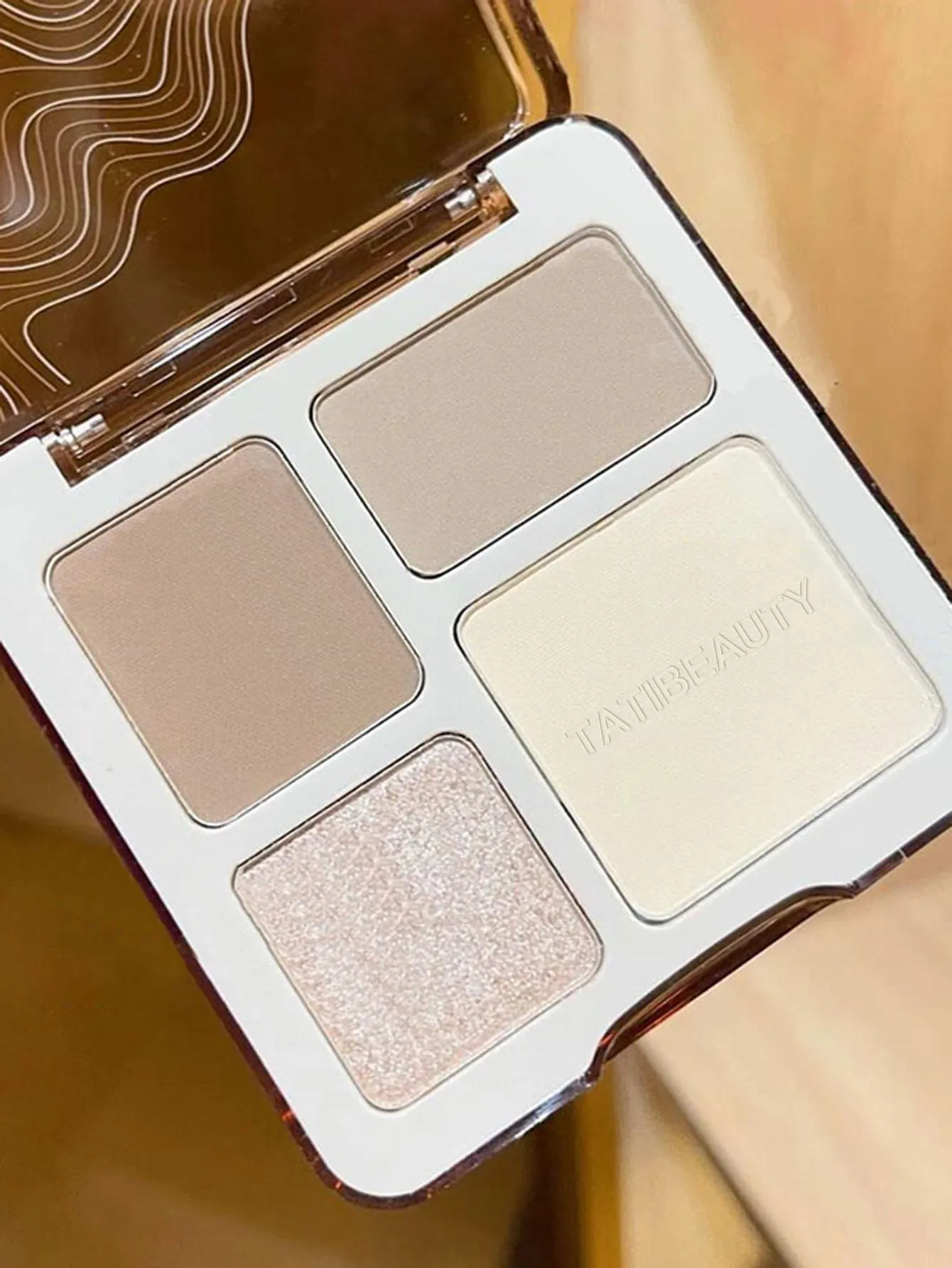 1Pc Long-Wearing Waterproof 4-Color Face Contour Palette