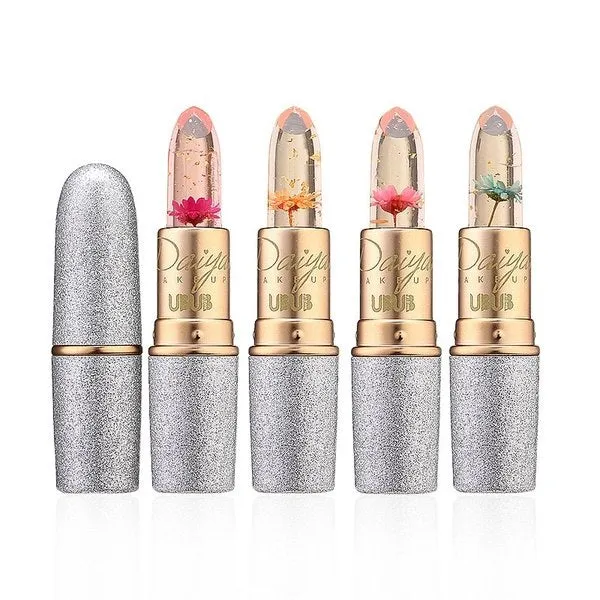 1pc Moisturizer lip balm  New Flower Temperature Change Jelly Lipstick