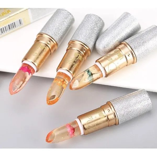 1pc Moisturizer lip balm  New Flower Temperature Change Jelly Lipstick