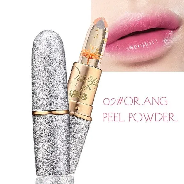1pc Moisturizer lip balm  New Flower Temperature Change Jelly Lipstick