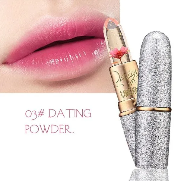 1pc Moisturizer lip balm  New Flower Temperature Change Jelly Lipstick