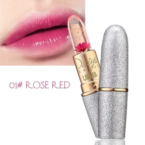 1pc Moisturizer lip balm  New Flower Temperature Change Jelly Lipstick