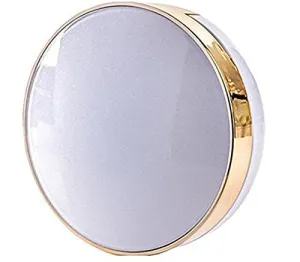 1Pcs 15Ml Air Cushion Powder Puff Box-Diy Bb Cc Cream Storage Containers Makeup Box Case With Powder Puff Sponge And Mirror (White Golden)