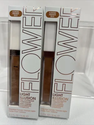 (2) Almond D3.5 Flower Light Illusion Full Coverage Concealer Crease Pro Contour